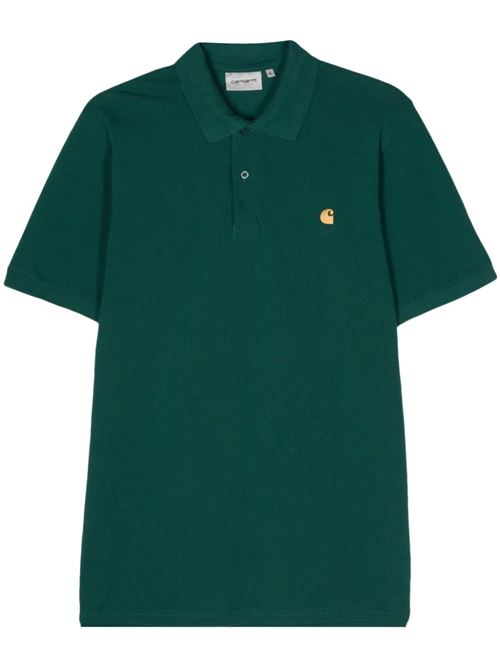 S/S Chase Pique Polo Carhartt WIP | I0238071YWXXCHERVIL/GOLD